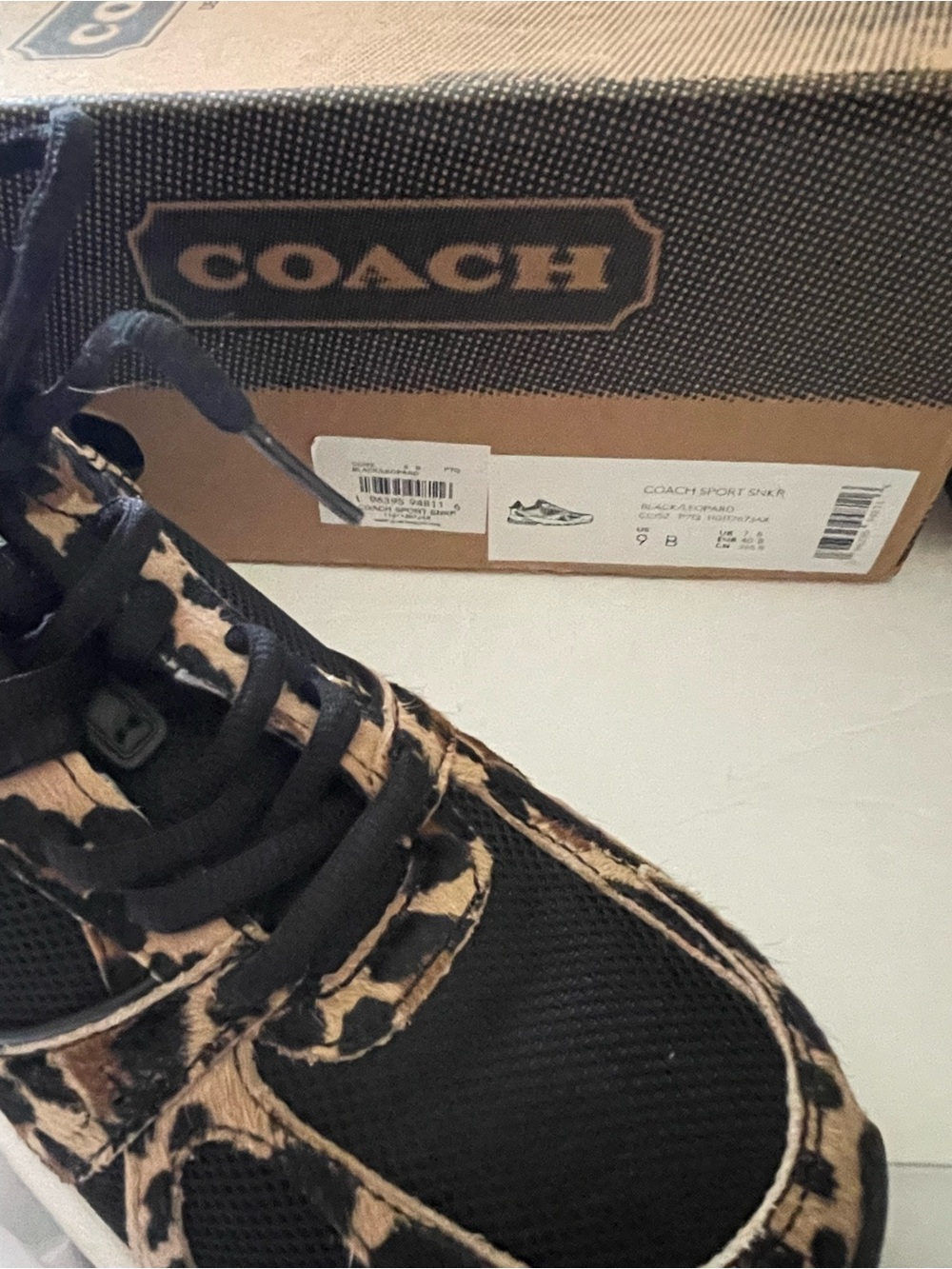 Coach Sport Sneaker With Leopard Print Size 9 - NWT** - Picture 6 of 8
